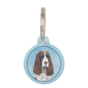 Englisch Springer Spanisch Malerei Original Dog Ar Haustiermarke