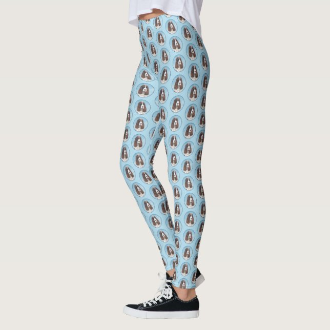 Englisch Springer Spanisch Malerei Original Dog Ar Leggings (Links)