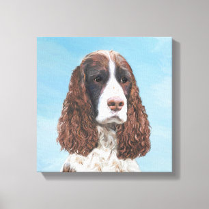 Englisch Springer Spanisch Malerei Original Dog Ar Leinwanddruck