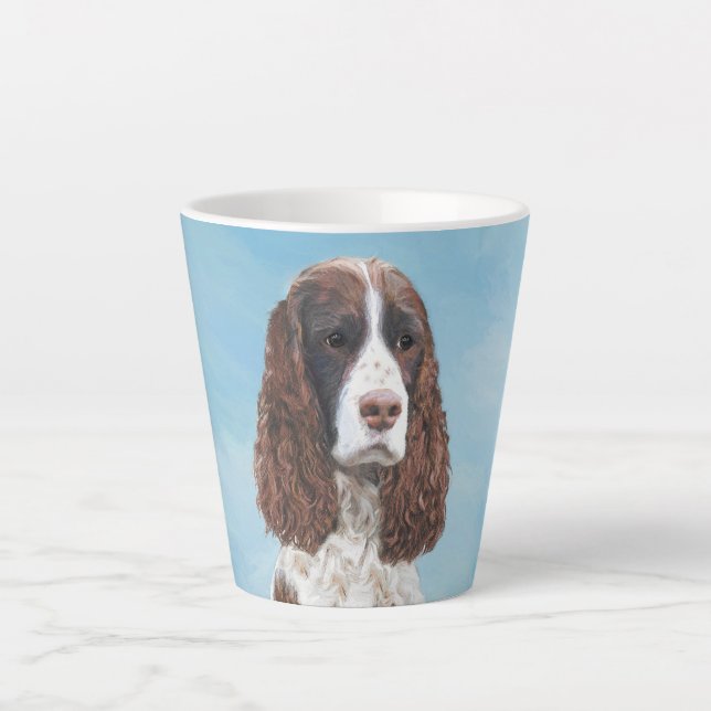 Englisch Springer Spanisch Malerei Original Dog Ar Milchtasse (Vorderseite)