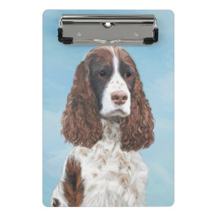 Englisch Springer Spanisch Malerei Original Dog Ar Mini Klemmbrett