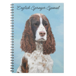 Englisch Springer Spanisch Malerei Original Dog Ar Notizblock