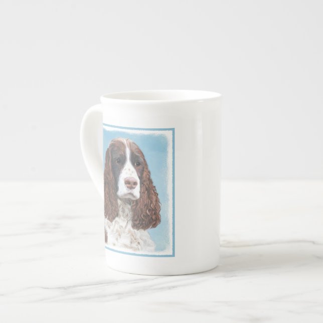 Englisch Springer Spanisch Malerei Original Dog Ar Prozellantasse (Vorderseite Links)