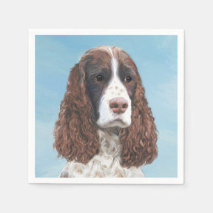 Englisch Springer Spanisch Malerei Original Dog Ar Serviette