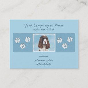 Englisch Springer Spanisch Malerei Original Dog Ar Visitenkarte