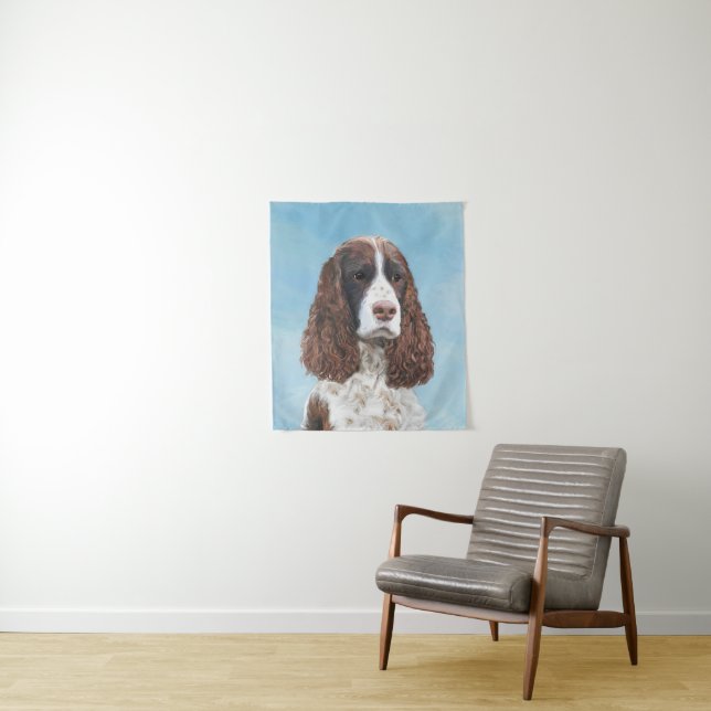 Englisch Springer Spanisch Malerei Original Dog Ar Wandteppich (Beispiel)