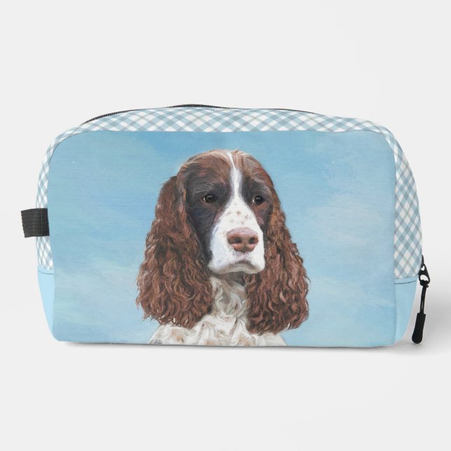 Englisch Springer Spanisch Malerei Original Dog Ar Waschbeutel (Vorderseite)