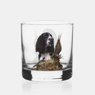 Englisch Springer Spanisch mit Fasan Whiskyglas