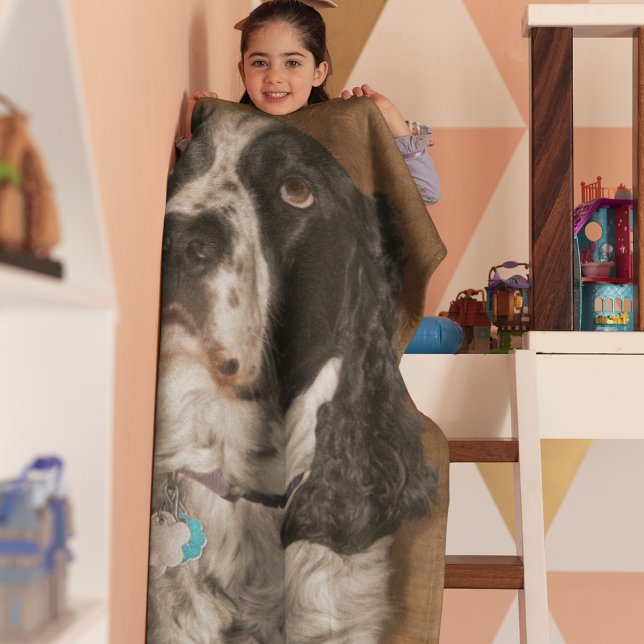 Englisch Springer Spanisch Pet Foto Fleecedecke (In Situ Folded)