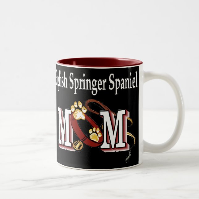 Englisch Springer Spanische Mama Geschenke Zweifarbige Tasse (Rechts)