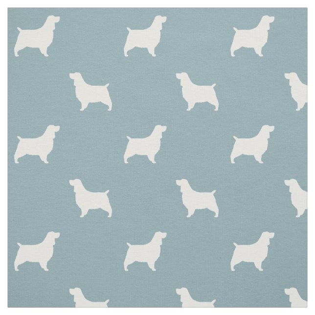 Englisch Springer Spanische Silhouetten Pattern Bl Stoff (Muster)