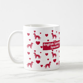 Englisch Springer Spanische Tasse mit rotem Herzen