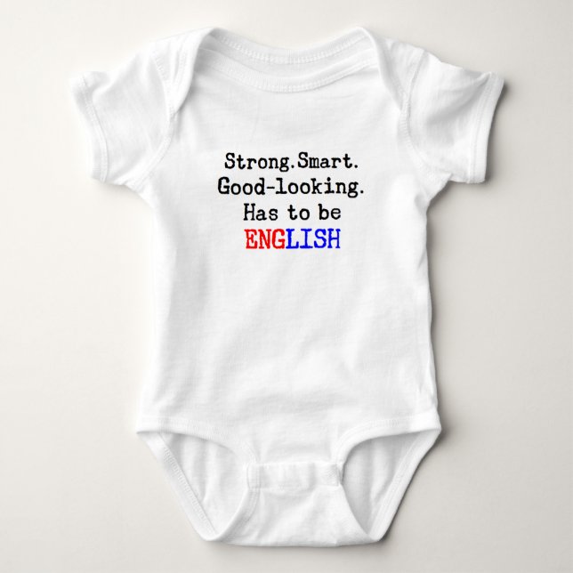 englisch stark baby strampler (Vorderseite)