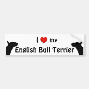 Englisch-Stier-Terrier-Autoaufkleber Autoaufkleber