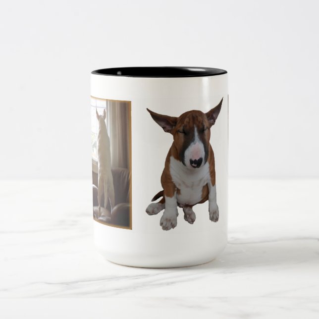 Englisch-Stier-Terrier-Tasse Zweifarbige Tasse (Mittel)