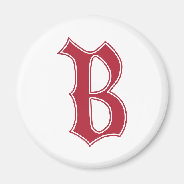 Englisch text Gothic Monogram Letter B Magnet (Vorne)