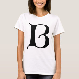 Englisch text Gothic Monogram Letter B T-Shirt