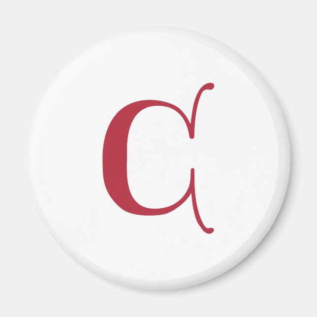 Englisch text Gothic Monogram Letter C Magnet (Vorne)