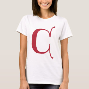 Englisch text Gothic Monogram Letter C T-Shirt