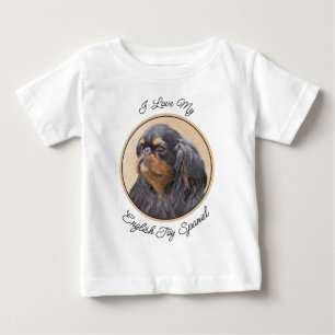 Englisch Toy Spanisch Malerei Original Animal Art Baby T-shirt