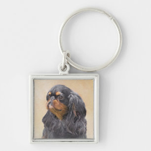 Englisch Toy Spanisch Malerei Original Animal Art Schlüsselanhänger