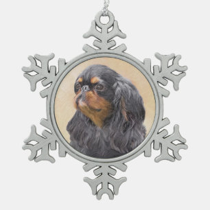 Englisch Toy Spanisch Malerei Original Animal Art Schneeflocken Zinn-Ornament