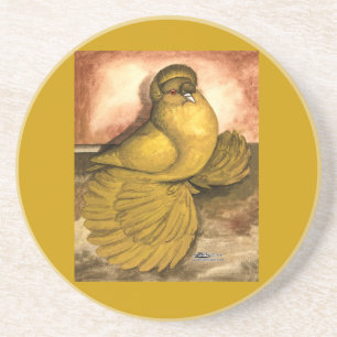 Englisch Trumpeter Pigeon Yellow Self Getränkeuntersetzer