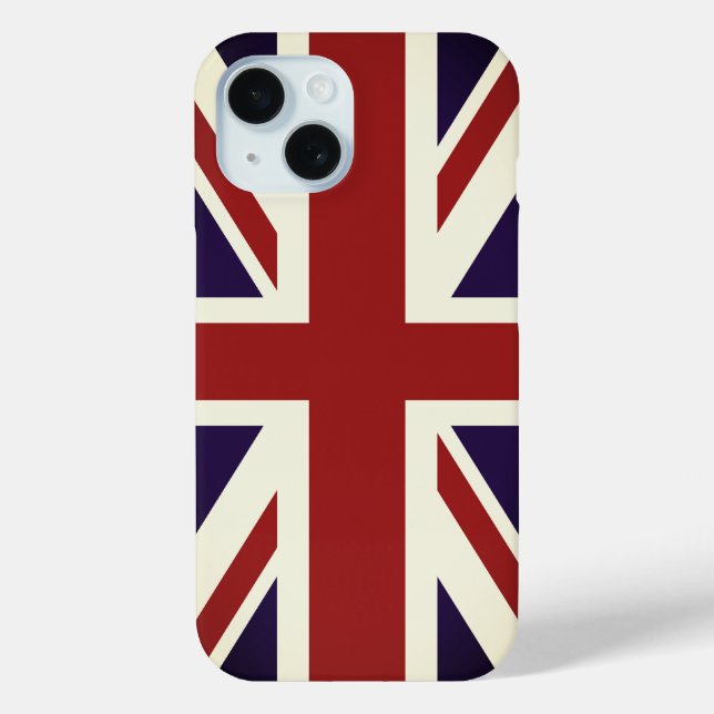 Englisch Union Jack Flag iPhone 15 Fall Case-Mate iPhone Hülle (Rückseite)