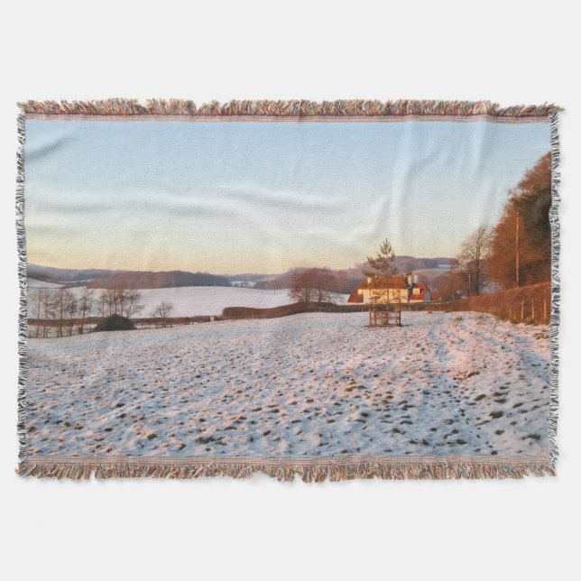 Englisch Winter Sunset - Personalisiert Decke (Vorderseite)
