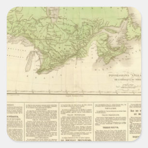 Englische Besitzungen Quadratischer Aufkleber