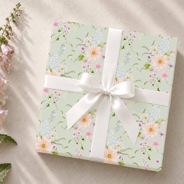 Englische Blumenwiese  Geschenkpapier (Von Creator hochgeladen)