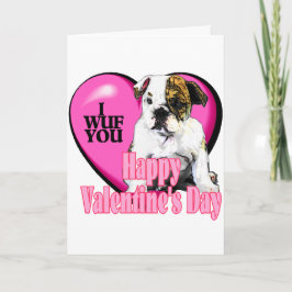 Englische Bulldog-Valentinstag-Geschenke Feiertagskarte