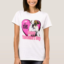 Englische Bulldog-Valentinstag-Geschenke T-Shirt