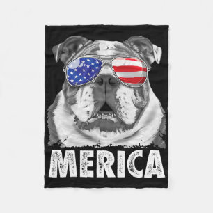 Englische Bulldogge 4. Juli Merica Männer Frauen U Fleecedecke