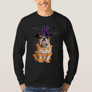 Englische Bulldogge Hellkürbis Halloween T-Shirt