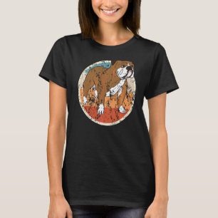 Englische Bulldogge Hunde Vintage Retro T-Shirt