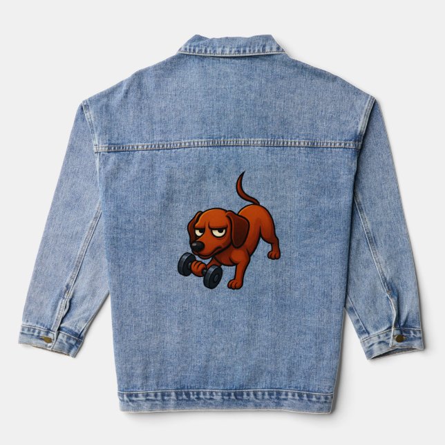 Englische Bulldogge Jeansjacke (Rückseite)