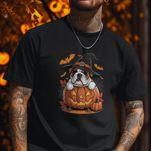 Englische Bulldogge Kürbis Halloween Erntedankfest T-Shirt