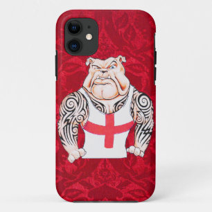 Englische Bulldogge mit Stammes- Tätowierungen Case-Mate iPhone Hülle