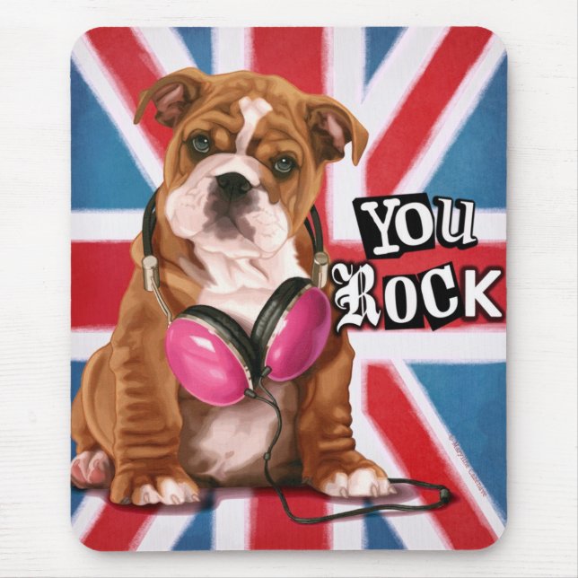 Englische Bulldogge Mousepad (Vorne)