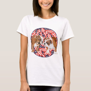 Englische Bulldogge Patriotisch T-Shirt