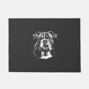Englische Bulldogge-Porträt Minimalistische Beklei Fußmatte