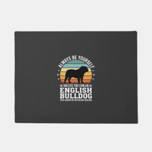 Englische Bulldogge Sonnenuntergang Sei selbst Hun Fußmatte
