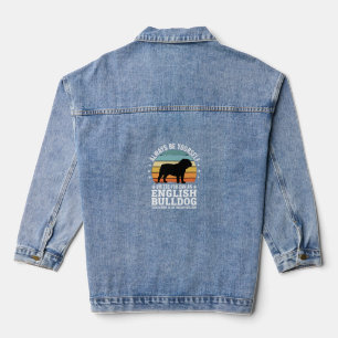 Englische Bulldogge Sonnenuntergang Sei selbst Hun Jeansjacke