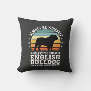 Englische Bulldogge Sonnenuntergang Sei selbst Hun Kissen