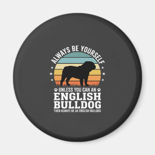 Englische Bulldogge Sonnenuntergang Sei selbst Hun Magnet