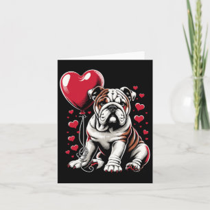 Englische Bulldogge Valentinstag Hundebesitzer Val Karte