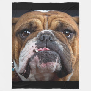Englische Bulldogge Wurf Kissen Fleecedecke