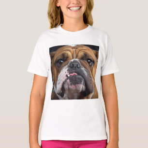 Englische Bulldogge Wurf Kissen T-Shirt