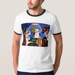 ENGLISCHE BULLDOGGEN-BULL-HUNDE, DIE POKER SPIELEN T-Shirt